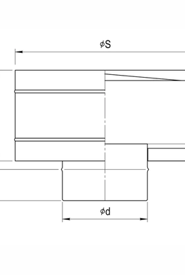 Зонт-К с ветрозащитой (430/0,5 мм) Ø110 (окрашен RAL)